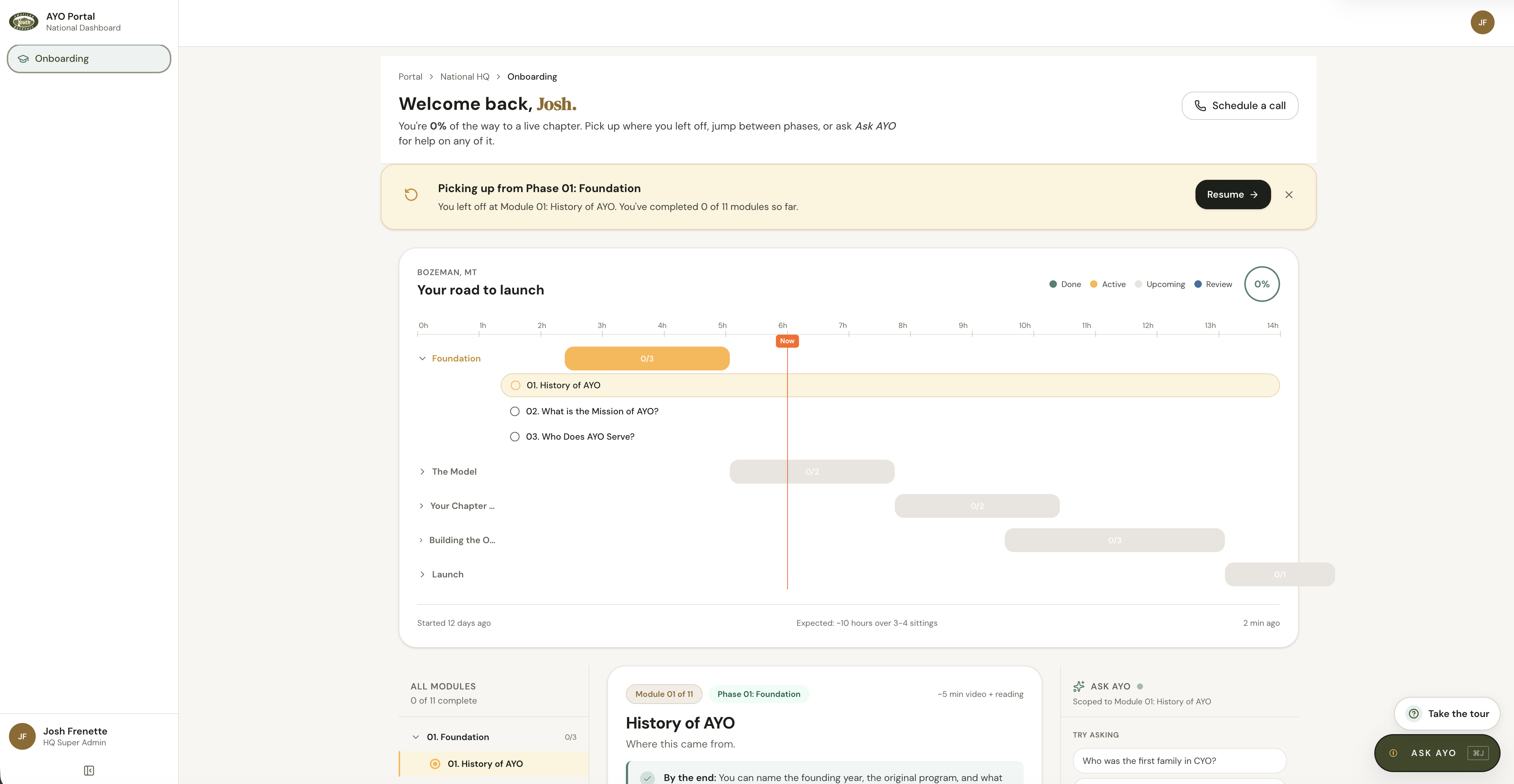 Guided onboarding roadmap: your road to launch