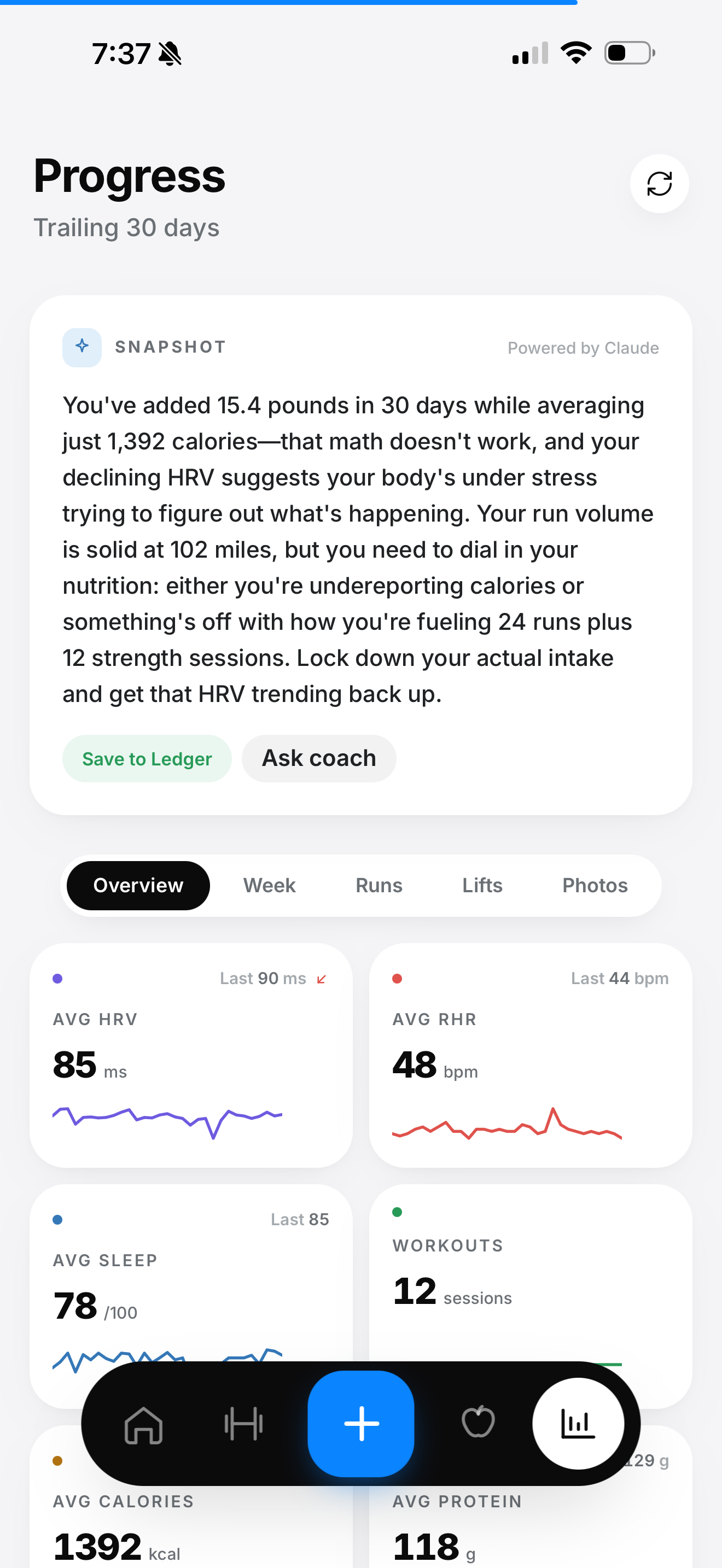 AI progress snapshot, powered by Claude